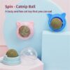 Natural Catnip Cat Wall Stick-on Ball Toys Treats Healthy Natural Removes Hair Balls To Promote Digestion Pet Cat Grass Snacks 2