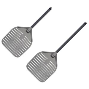 12 14 inch Big long Aluminum Pizza Shovel Peel With Long Handle Accessorie Pizza Paddle Spatula Nonstick Round Pan Baking turner 2