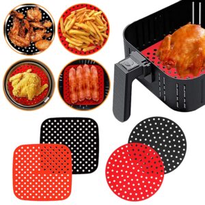 Reusable Silicone Air Fryer Mat Liner Non-Stick Steamer Pad Baking Inner Liner Cooking Mat for Kitchen Accessories Round Square 1