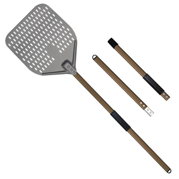 12 14 inch Big long Aluminum Pizza Shovel Peel With Long Handle Accessorie Pizza Paddle Spatula Nonstick Round Pan Baking turner 3